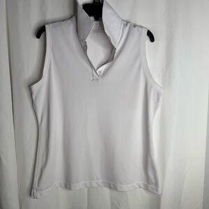 Vineyard Vines White Sleeveless Polo Tank Top